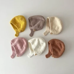 Touca de tricô para bebê gorro neonatal acessórios infantis presente de banho para ambientes internos e externos