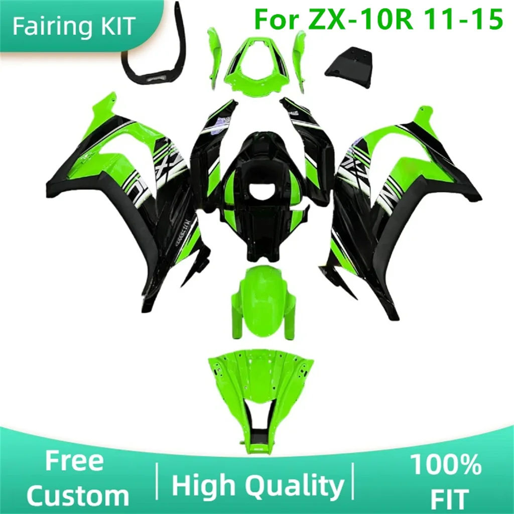 

Подходит для Kawasaki ZX-10R 2011 2012 2013 2014 2015 ZX10R 11-14 15, комплект обтекателя, спортивный велосипед, ремонт кузова, детали кузова для уличного спорта