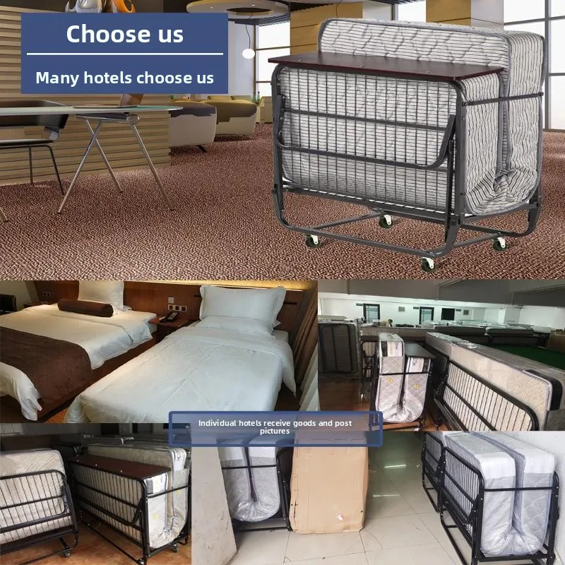 LMM1 extra bed folding bed hotel room extra bed  folding with wheels