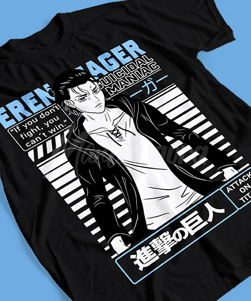 T-shirt For Anime Attack on Titan Eren Yeager Batalla Final