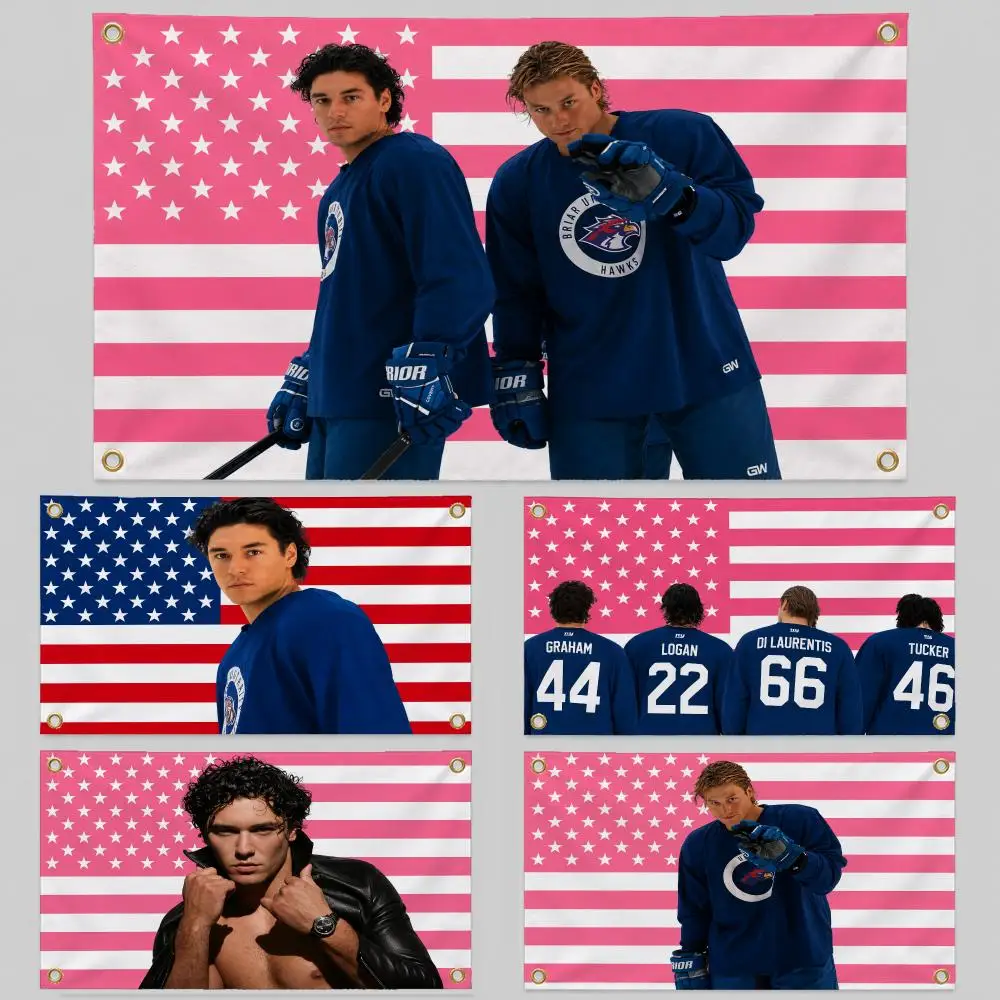 Book Off-Campus Garrett Dean Hockey Flags Wall Hanging Background Flag Wall Decor Banners for Outdoor Bedroom Dorm Room Decor