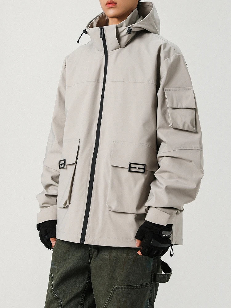 

Мужская рабочая одежда American Sle, свободный крой, весна-лето, новинка, повседневная универсальная ветрозащитная верхняя одежда с капюшоном