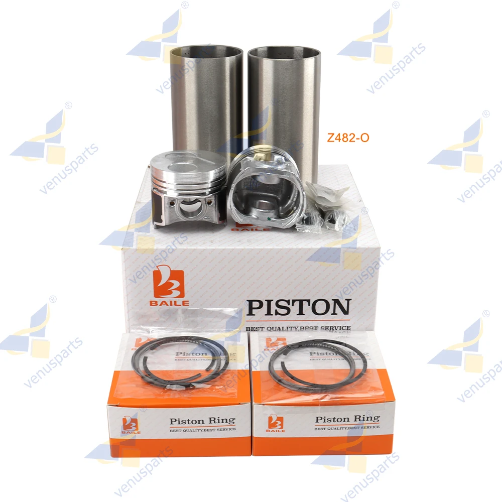 For Kubota Z482 Z482-O Overhaul Rebuild Kit Piston Ring Cylinder Liner Full Gasket Set Engine Parts 16851-21114 67*1.5HK+1.5+3mm