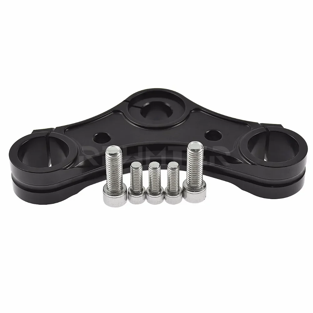 Triple pince pour moto Harley Sportster XL, billette CNC noire avec trous de montée, 883, 2004, 2012, 2013, 2014, 2016