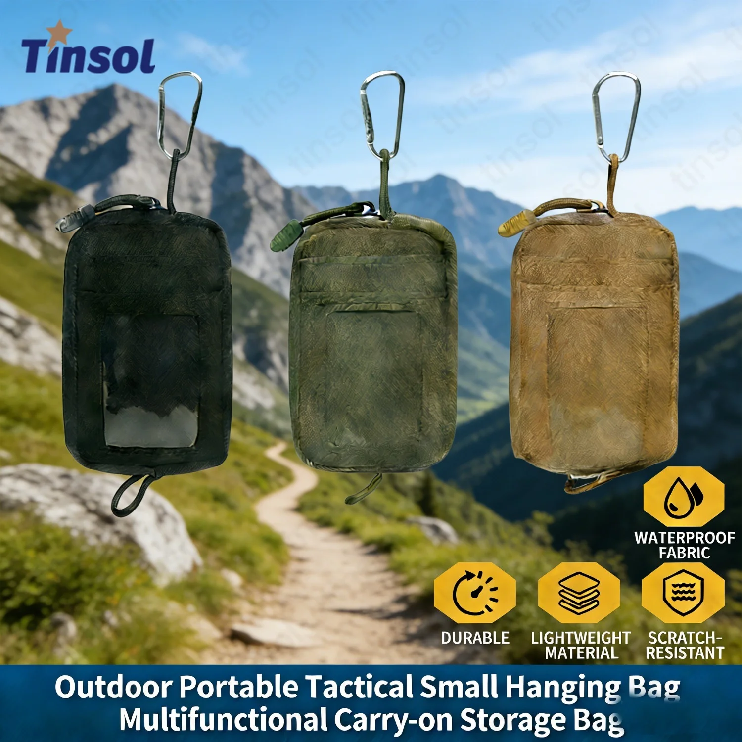 New Waterproof Camping EDC Pouch Tactical Key Change Purse W