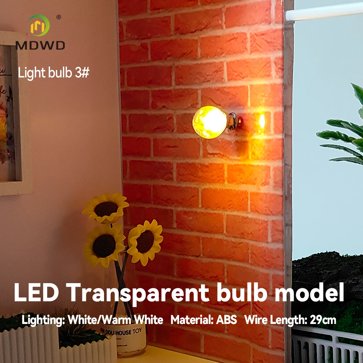 10pcs 3V LED Miniature Light Bulb Pendant Lamp Warm White/Cool White for 1/75 1/100 1/150 Scale Model Building Kit