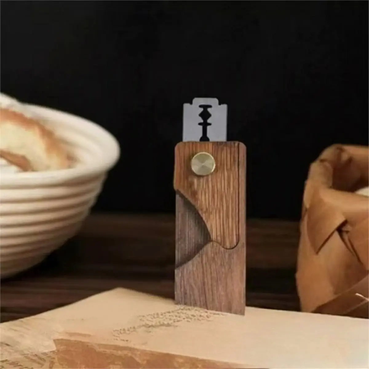 2026 New Wooden Dough Scoring Tool,Hand Crafted Sourdough Lame Scoring Tool for Sourdough Bread Baking Baking Accessories
