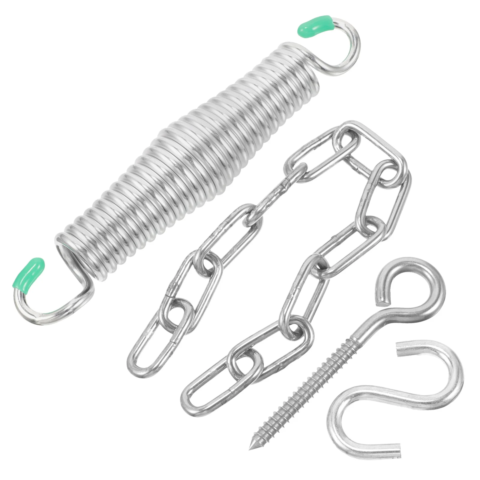 

1Set Hammock Spring Kit Galvanized Iron Heavy Duty Swing Fixing Hanging Chair Spring Low Noise Vibrations Porch Swing Springs