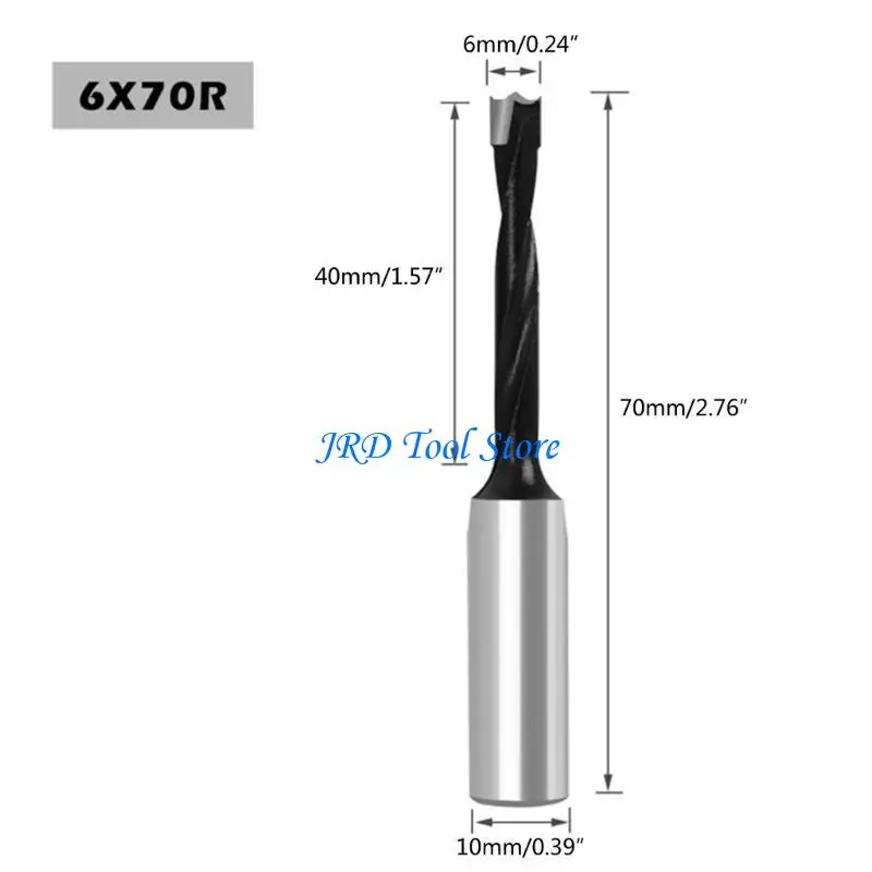 A2UD carpintería carpintería 70 mm Brocas enrutador Bit Broading Two flauta Hole Cutter