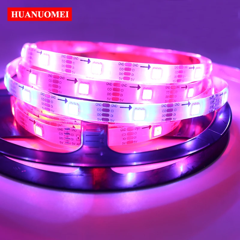 Addressable 32LEDs/M APA107 Pixel LED RGB Strip Light Ceiling Flexible Tape Waterproof Silicon Coating IP65 WHITE PCB Decor Lamp