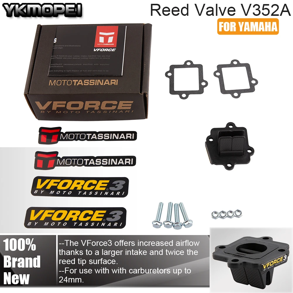 Motorcycle Vforce 3 V352A Reed Valve Carbon Fiber Kits For Min Horiz. Yamaha 50 YQ Aerox R E2 2003-2012 And YAMAHA JOG 50 CY50