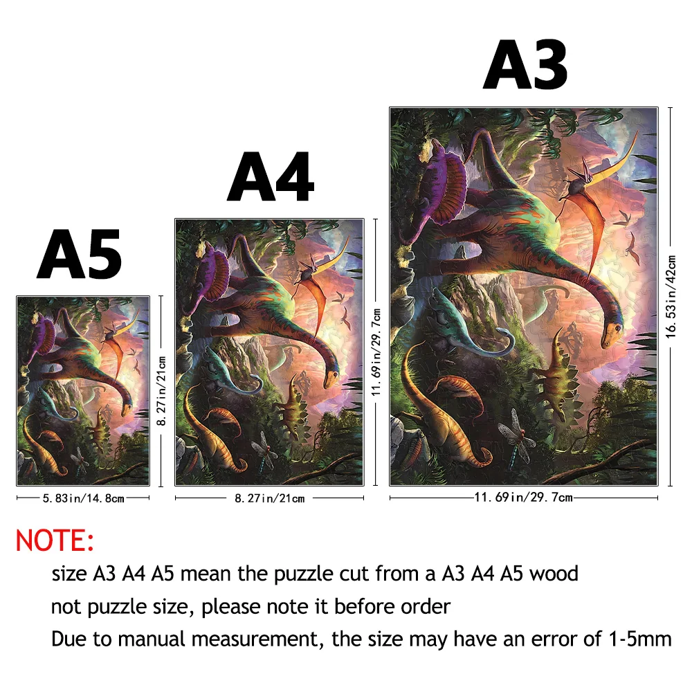 Деревянная игрушка Монтессори, мир динозавров, нерегулярный деревянный пазл и деревянная коробка, взрослый 3D пазл, детская развивающая игрушка