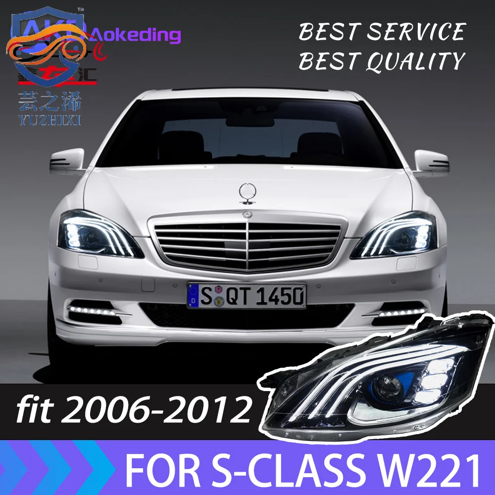 

XCH Car Styling Headlights for W221 LED Headlight 2006-2012 S300 S350 S400 Head Lamp DRL Signal Projector Lens Auto Accessories