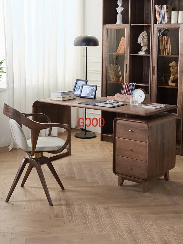 Solid Wood Desk Home North American Black Walnut Study Furniture Desk