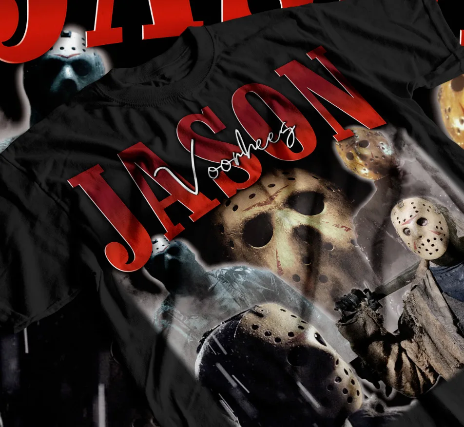 

Horror Jason Vorhees T-Shirt Unisex Bloody Scary Movie Halloween Shirt Soft Tee