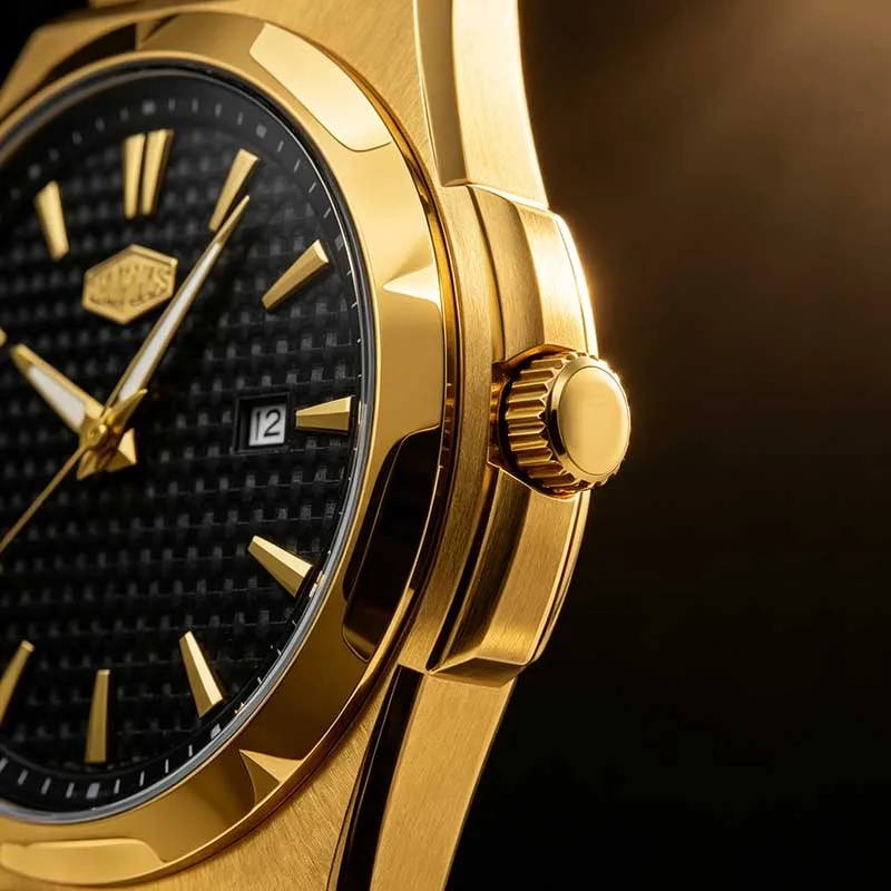HEROFORCE New Light Luxury Simple Single Calendar Business Men Watch Luminous Pointers Men Watch Men Fashion Quartz Wristwatch