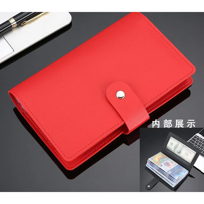 

Multi Card 90 Slots Holder Exquisite Girl Fashion Zipper Coin Identity Credit Card Holder PU Leather Women's Coin Purse bolasa