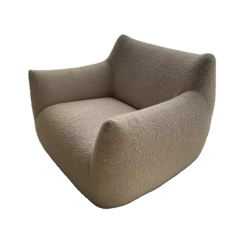 Leisure chair French cream style designer sofa chair, living room circle yarn single sofa rotating chair