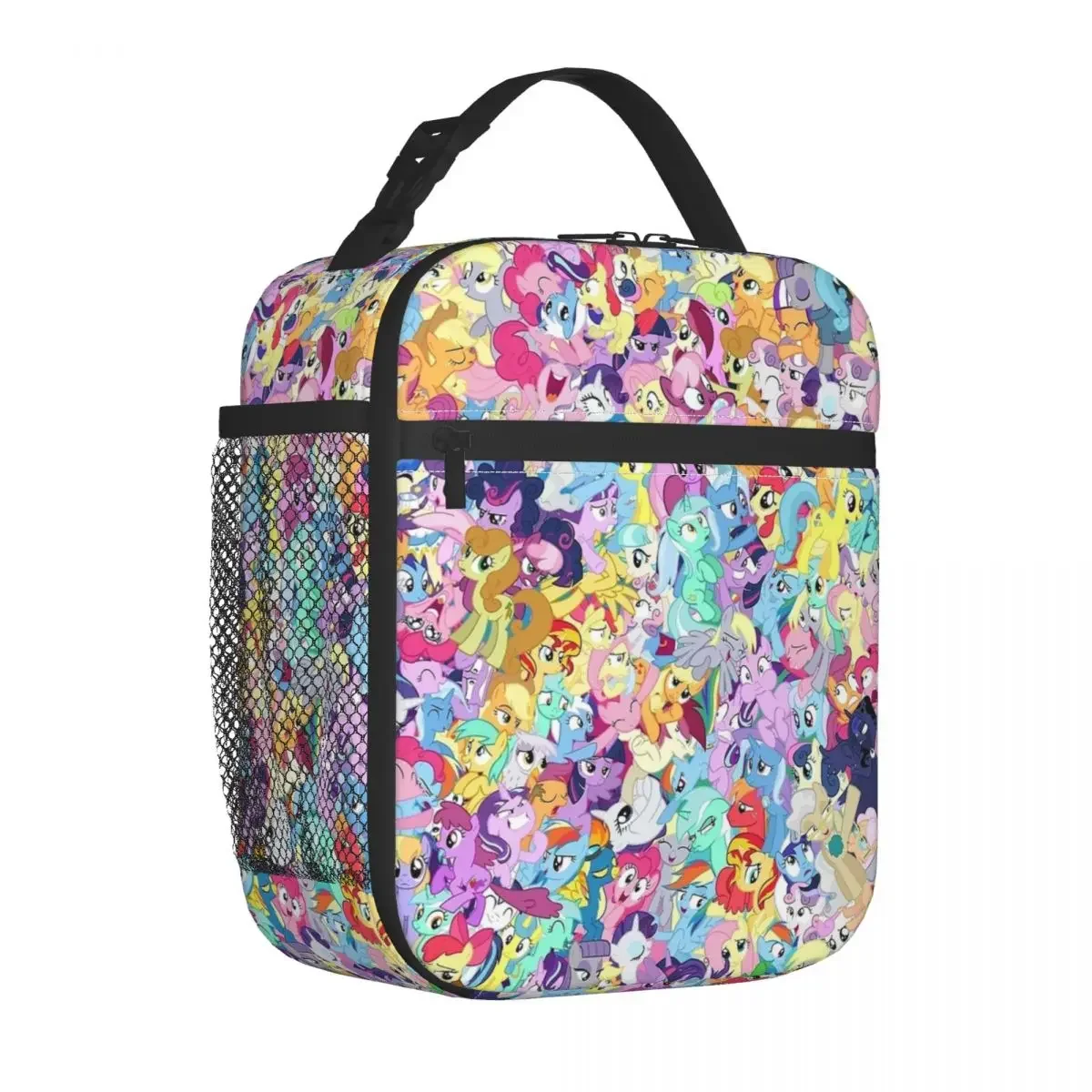 

Everypony Little Horse Rainbow Collage Insulated Lunch Bag Cooler Bag Lunch Container Tote Lunch Box Men Women Beach Outdoor