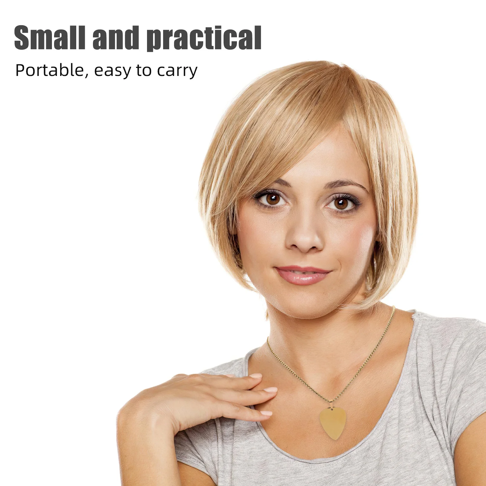 

3Pcs Guitar Pick Necklace Silver Tone Metal Pendant Functional Fashion Accessory for Music Enthusiasts Versatile Daily Use