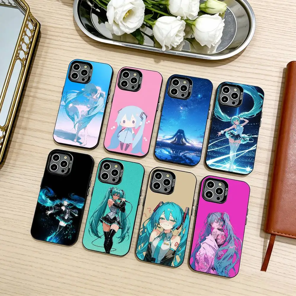 

H-Hataune miku Phone Case For iPhone17,16,15,14,13,12,11 Plus,Pro Max Black Candy silver phone case