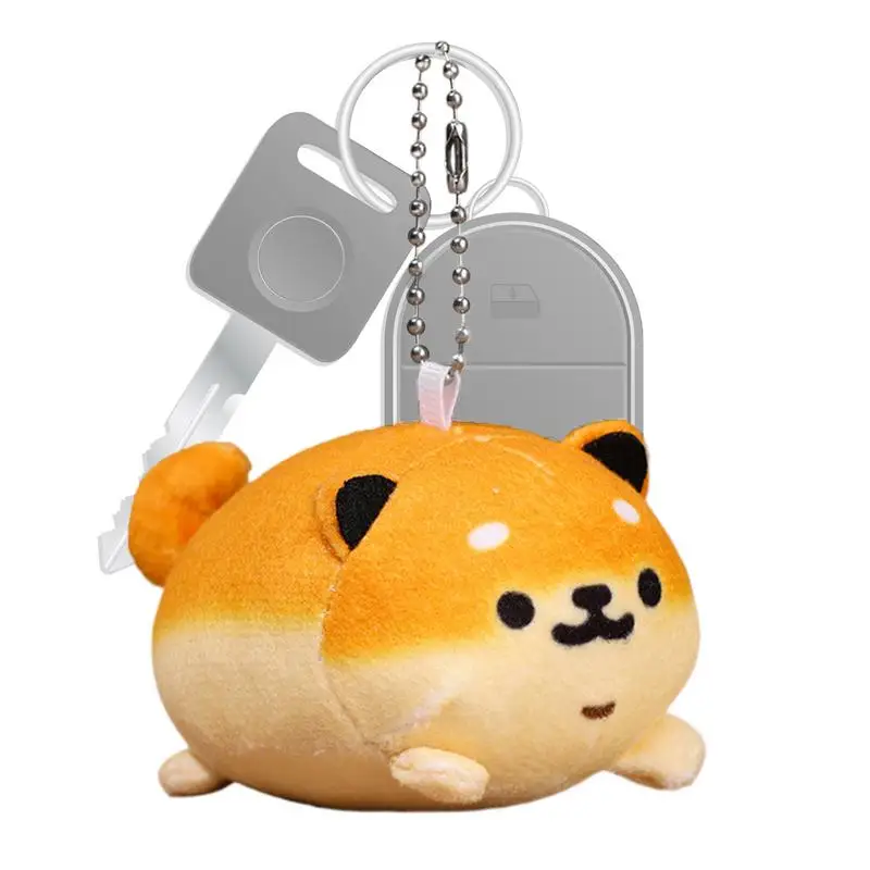 Dog Anime Plush Key Chain Bread Dog Shiba Inu Shape Bag Charm Plush Keychain Toy Portable Stuffed Animal Plush Figure Toys For