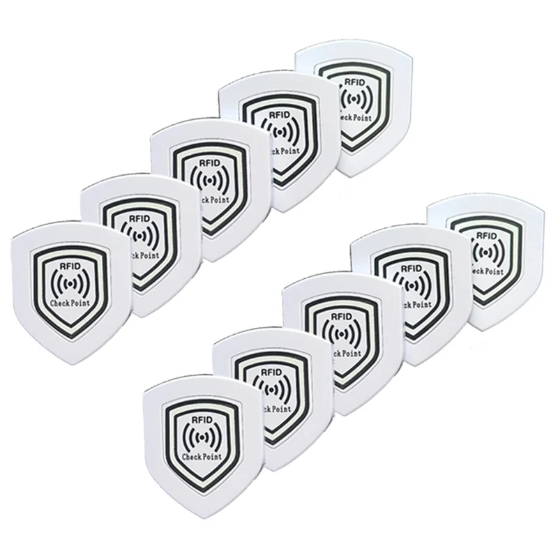 N93R 10Pcs 13.56Mhz FM11RF08 NFC RFID Patrol Point Card Anti-Metal 70X60mm Luminous  Shield Inspection Tags For Security