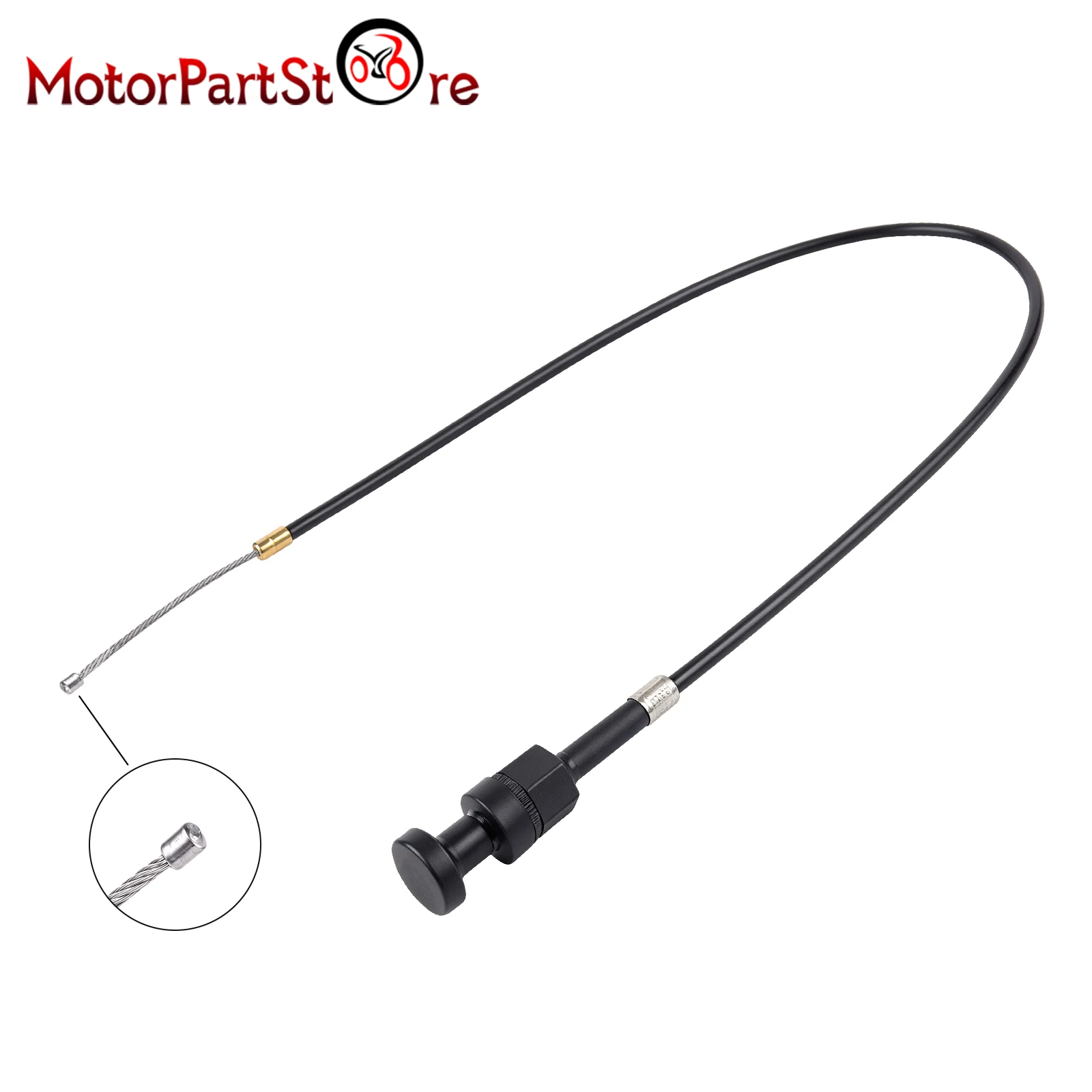 76cm Motorcycle Push Pull Carburetor Choke Cable for Yamaha PW50 PY50 PeeWee Kids Dirt Bike Choke Throttle Cable, 30 inches