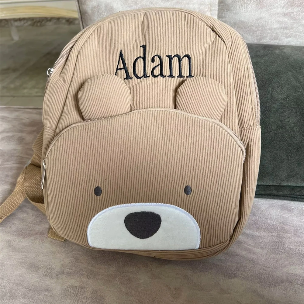 Personalized Name 2-10 Years Old Kindergarten Schoolbag Cute Teddy Bear Children Book Backpack Custom Outdoor Snack Backpack