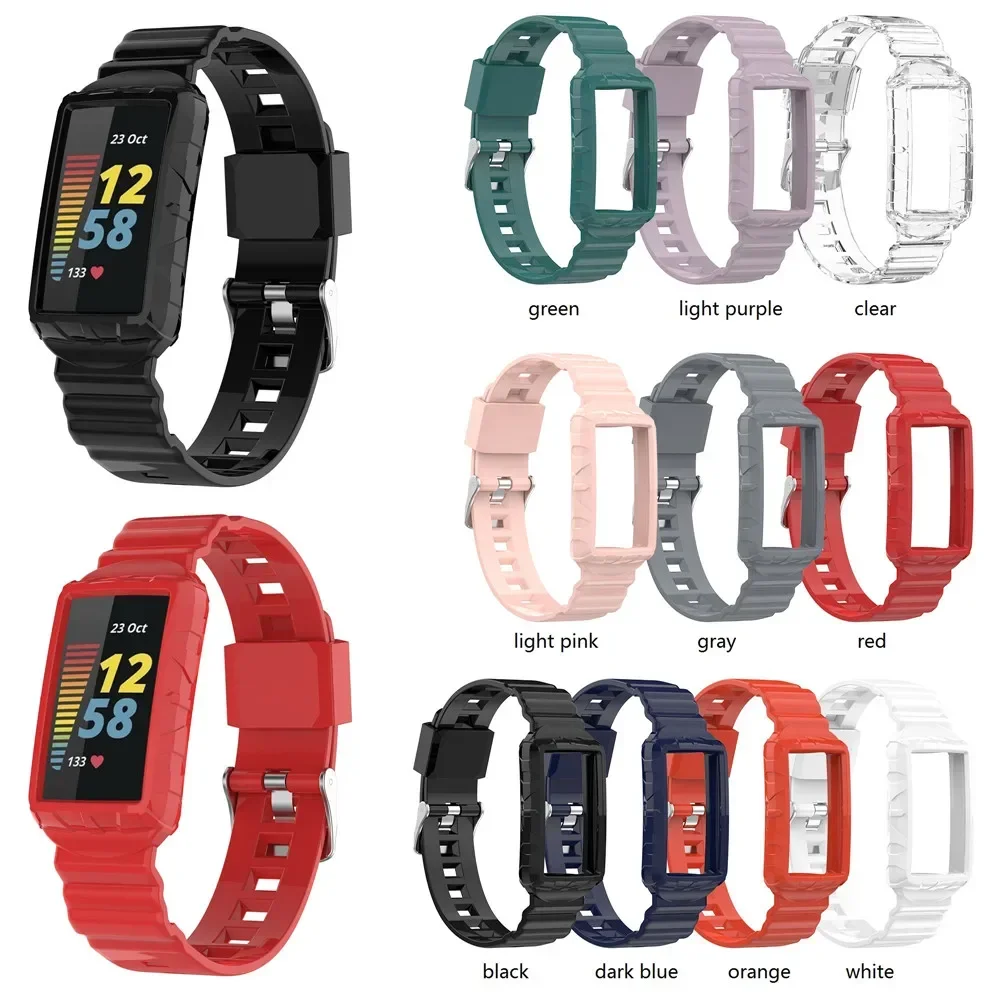 Soft Strap For Fitbit Charge 6 5 4 3 Band Silicone Breathable watchband For Fit bit Charge 6 5 4 3 SE Smart Watch Wristband