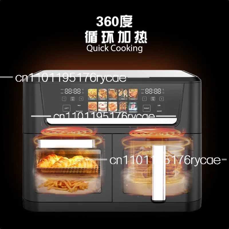 14L large-capacity double-warehouse air fryer household high-power intelligent fumes-free electric oven