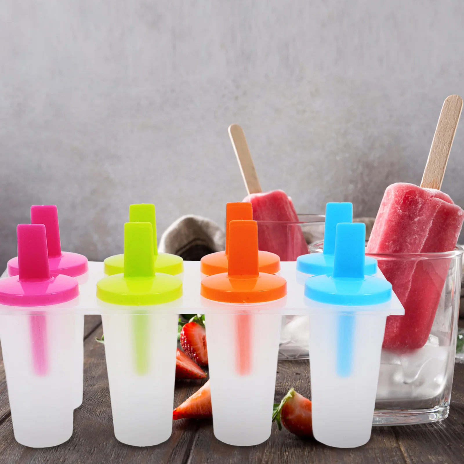 

8 Pcs Tray Popsicle Mold Ice Lolly Maker Popsicles Molds Popularity Reusable Child