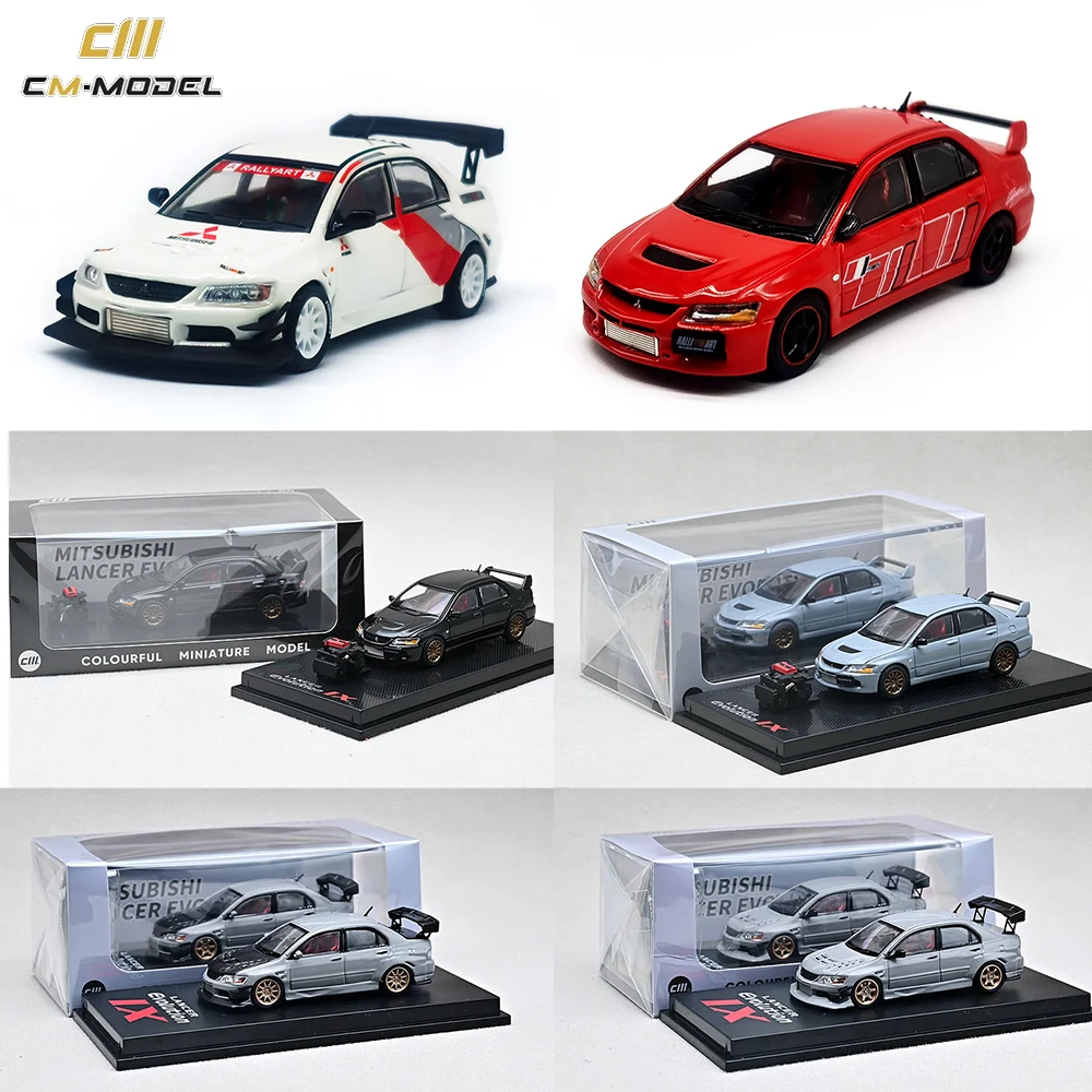 Коллекционная модель автомобиля CM Model 1/64 Evo ix: роскошный высокопроизводительный литой игрушечный автомобиль с демонстрационным боксом