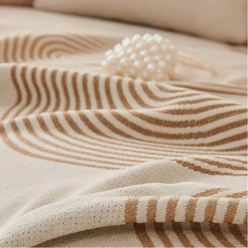 

Full Seasons Chenille Sofa Cover Universal Anti-slip Sofa Throw Blankets Double Sided Modern Geometric Chenille Sofa Towel Home
