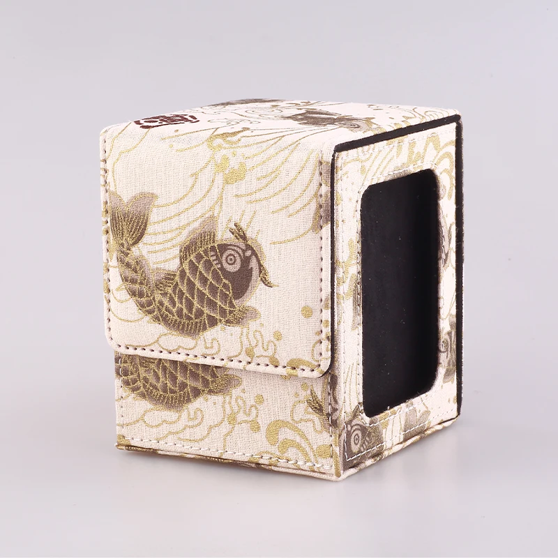 100+ Sammelkarten-Deckbox mit Sichtfenster, Blumenserie, TCG-Spiel, Magnetverschluss, Karten-Organizer, Aufbewahrungsbox, Geschenk