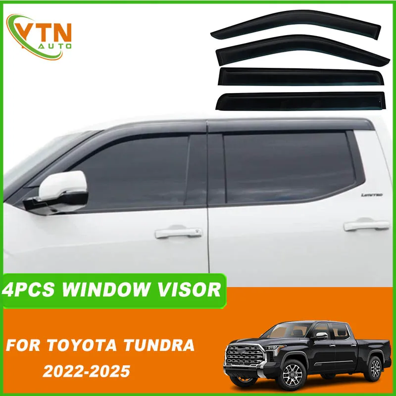 

Для Toyota Tundra 2022 2023 2024 2025 Weathershield дефлектор от солнца и дождя, дефлектор окна автомобиля
