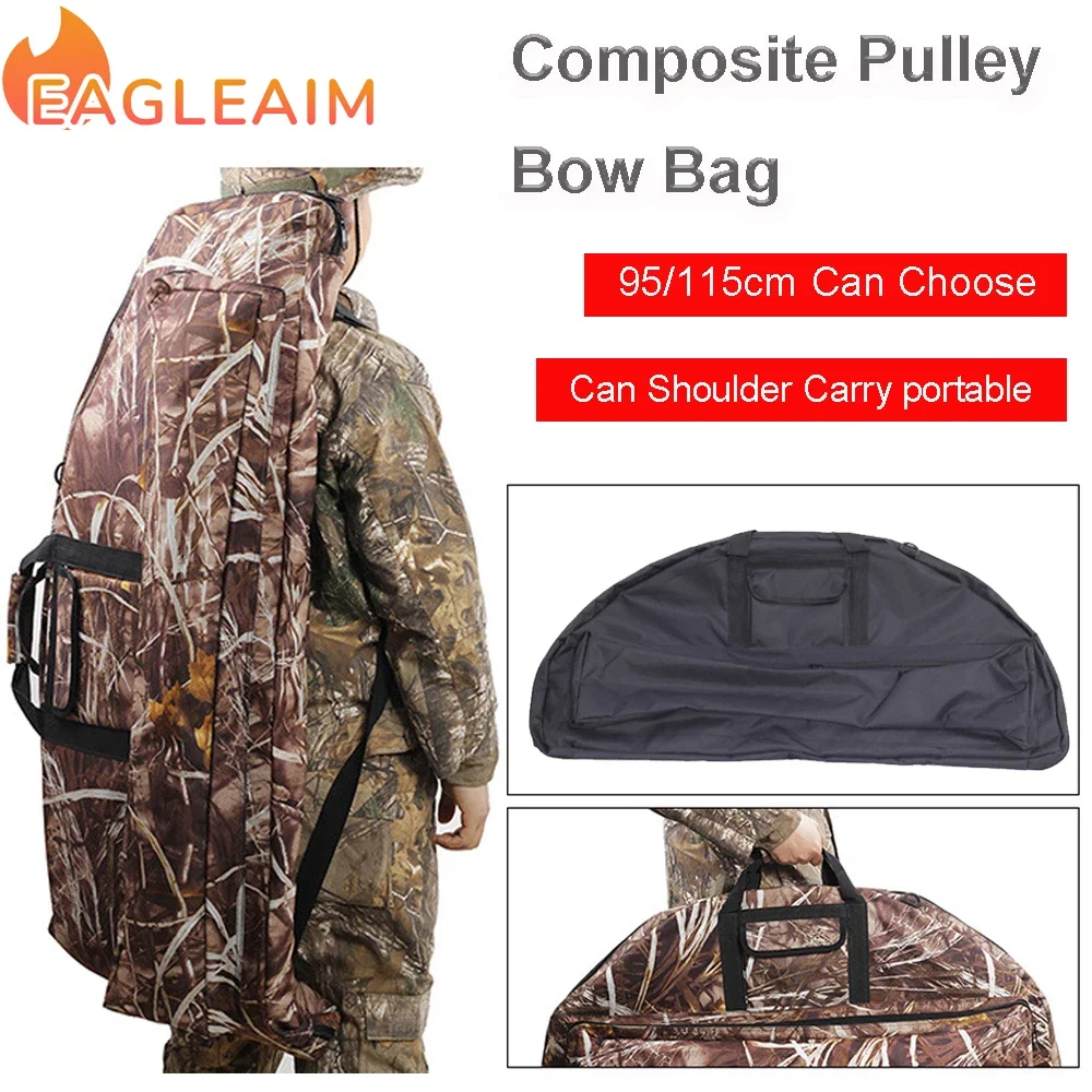 

600D Water-Resistant Lightweight Soft Compound Bow Case with Pockets Archery Backpack Bow Bag for Hunting