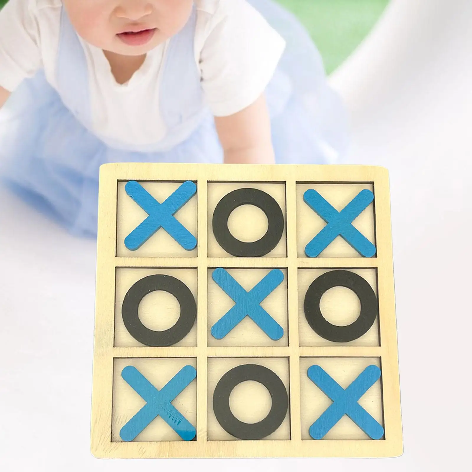 Tic TAC Toe Games Quebra-cabeça, Puzzles De Madeira, Decoração De Mesa De Café, Exterior E Interior, Adultos e Crianças, Presentes De Férias