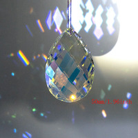 1PC AB Glass Crystal Prism Beads Suncatcher For DIY Making Hanging Window Rainbow Light Catcher Summer Gift Decoration