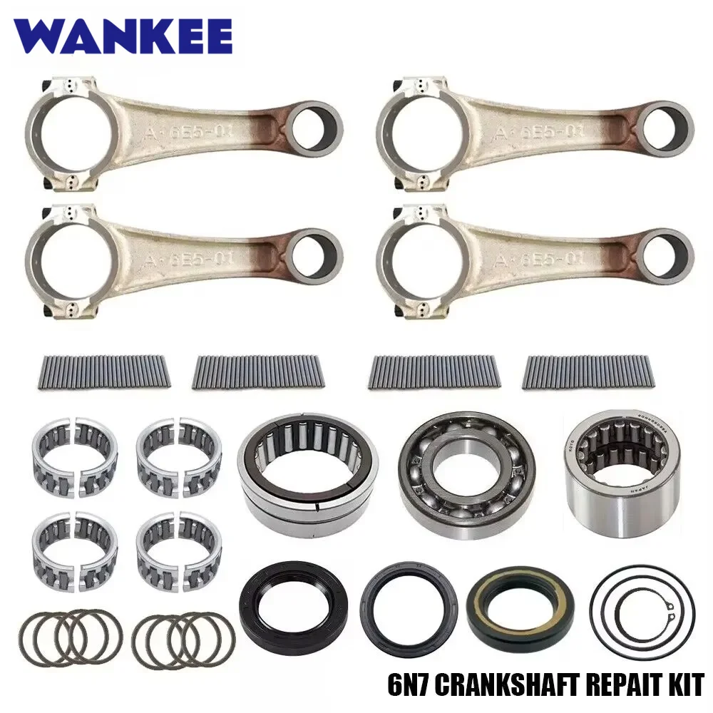 Crankshaft Repair Kit 6N7-11411 and Bearing for Yamaha V4 115HP 130HP Outboard Engine 6E5-11650-01