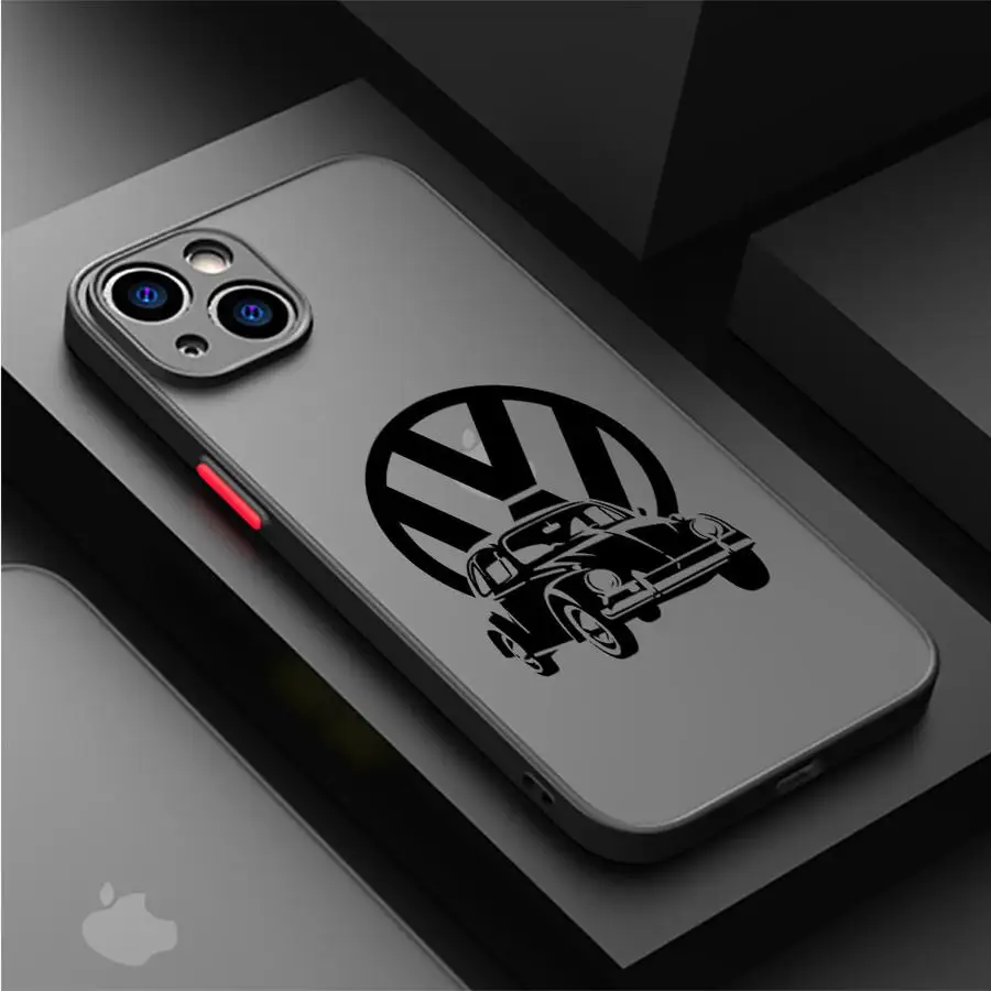 V-VW Cars Logo Phone Case for Apple iPhone 11 16 13 15 12 14 Pro Max 7 XR X XS 13 12 Mini 14 Plus 8 SE Cover