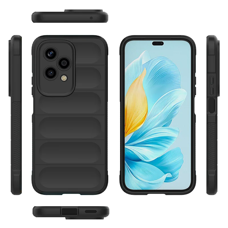 Luxury Solid Color Matte Soft TPU Invisible Airbag Shockproof Phone Case For Honor 90 200 100 70 50 Pro Lite Bumper Back Cover view 3