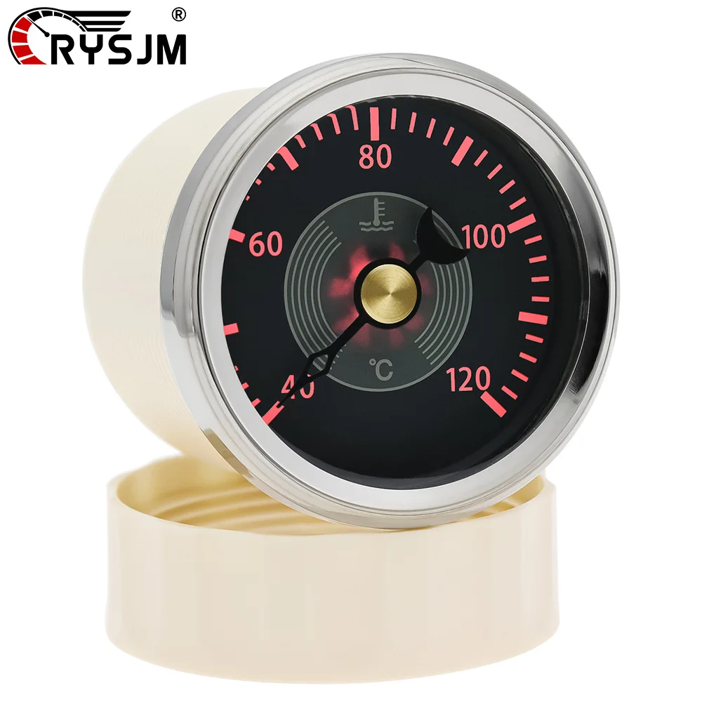 52mm Meter Fuel Level Oil Pressure Water Temperature Oil Temperature Classic Dial Classic Needle Gauge For 12V Universal Vehicle