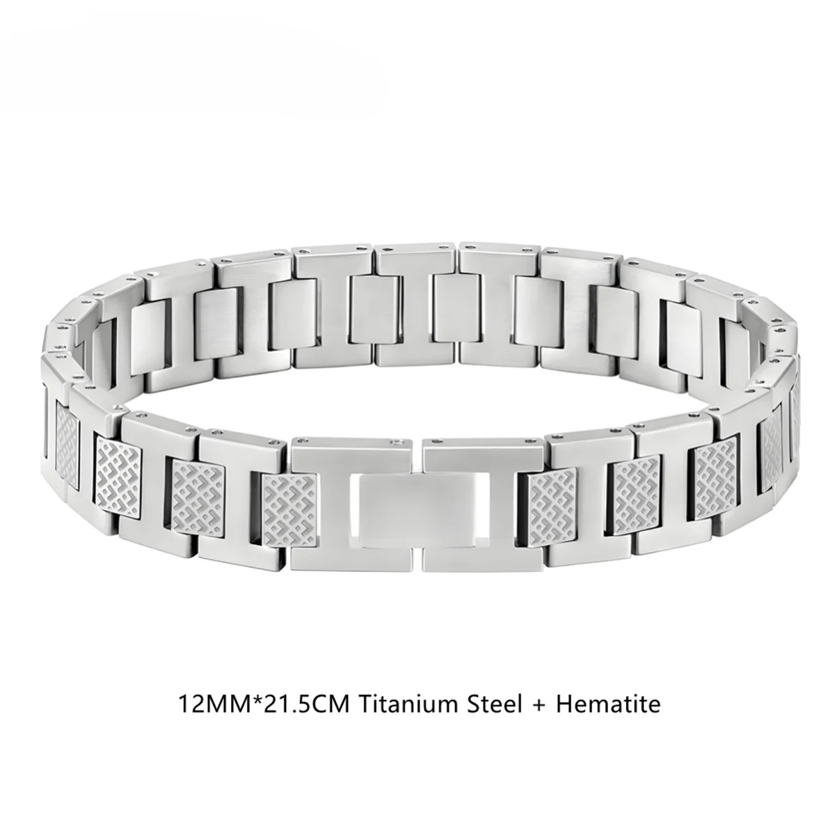 

Titanium Steel Men's Bracelet Crocodile-Pattern Link Chain Premium Business Jewelry Gift