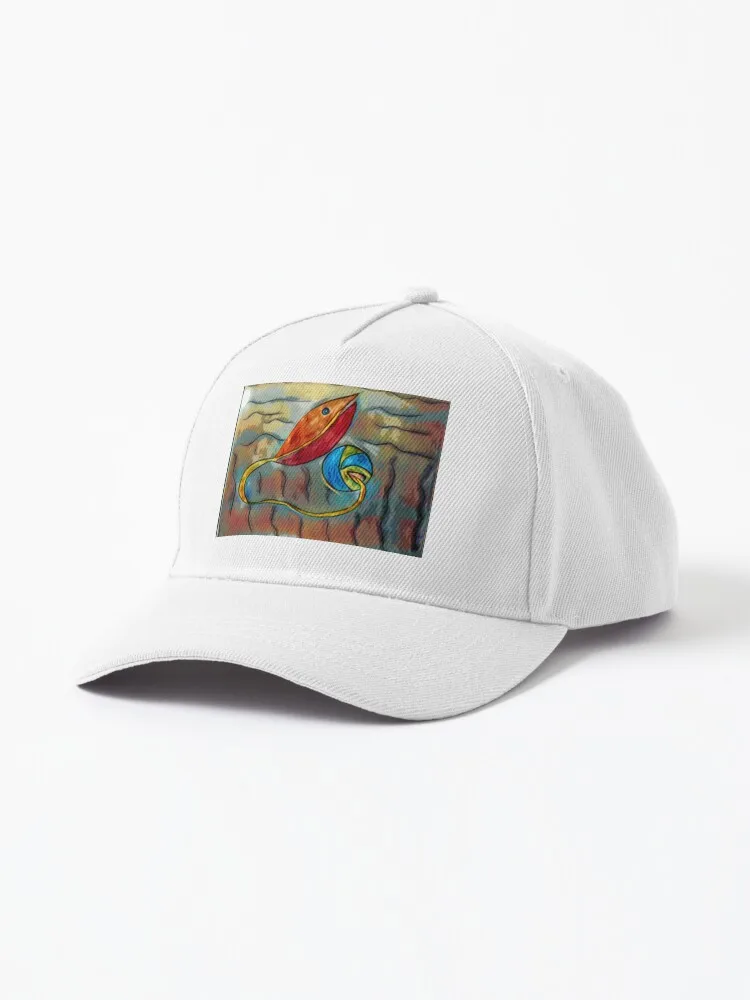 On a screen watch an art Cap  Retro Washed Cotton Snapback Sun Visor Caps