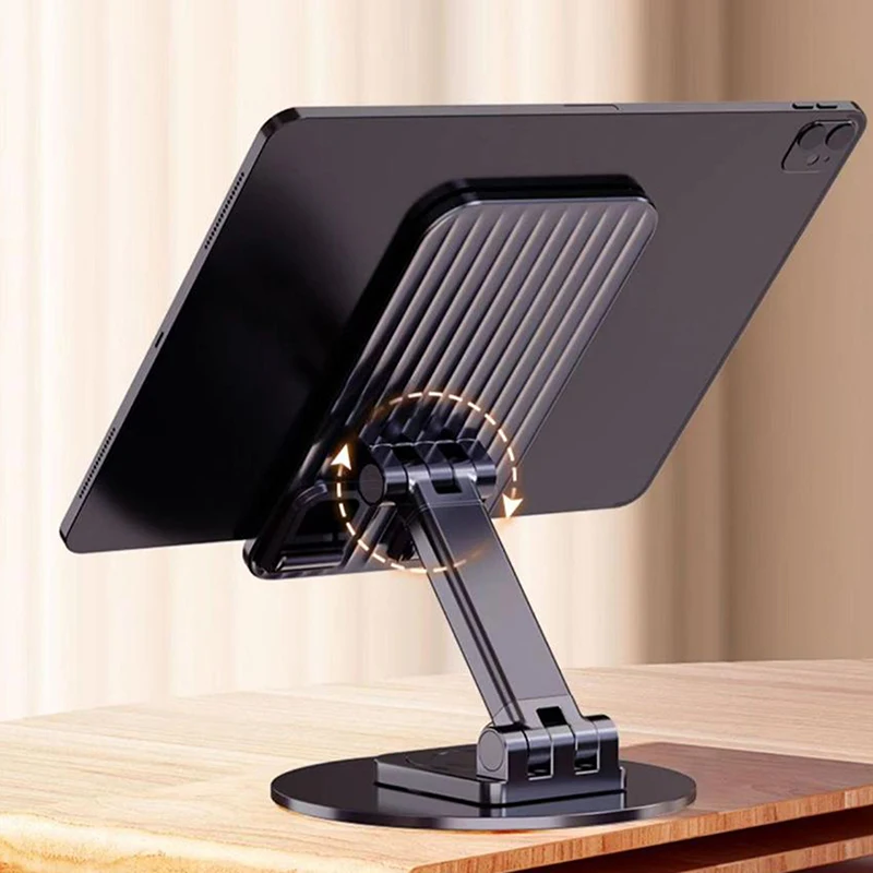 1 pezzo 360 °   Supporto per telefono cellulare da tavolo pieghevole girevole Supporto mobile portatile per tablet universale pigro pieghevole per telefono