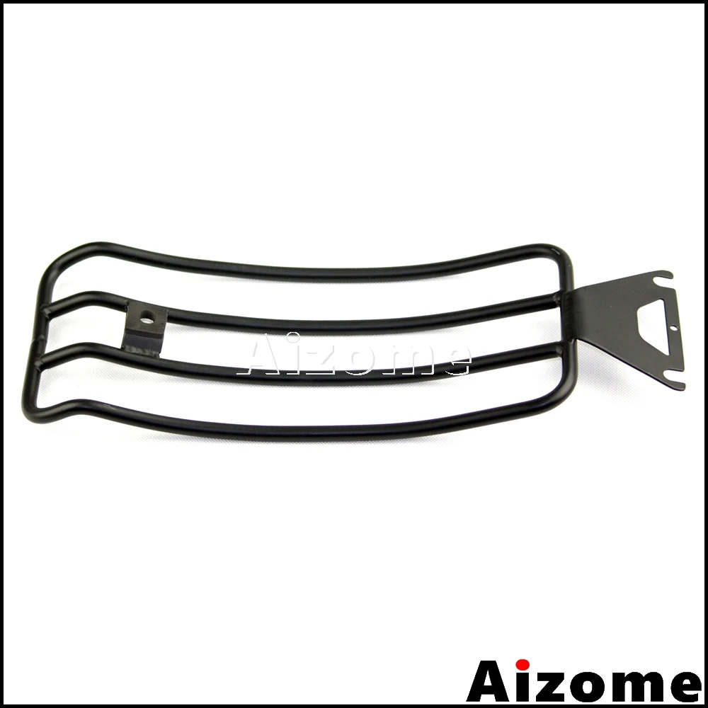 رف أمتعة أسود للدراجات النارية لدراجة Harley Touring Road King FLHR Electra Glide FLHT Road Glide FLTR مع رف مقعد منفرد 1998-2004