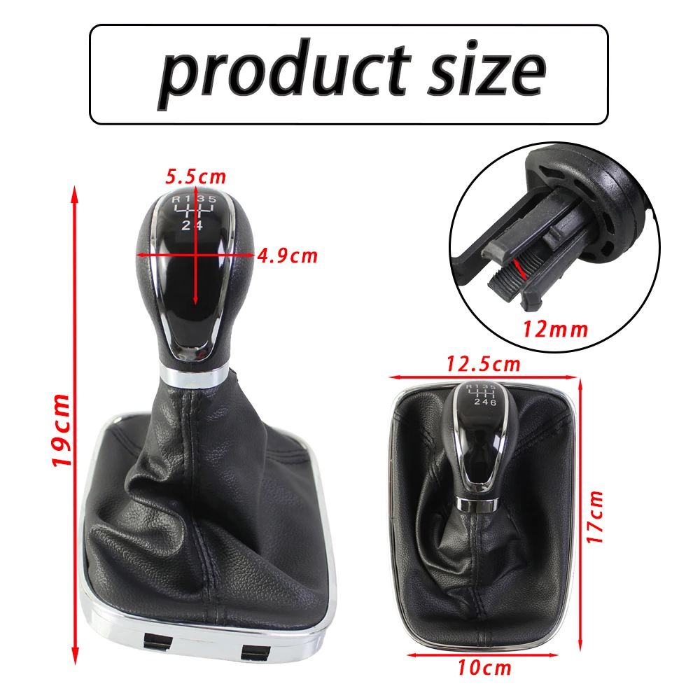NEW Car Manual Shift Gear Knob Leather Boot 6 Speed For OPEL VAUXHALL Insignia 2008 2009 2010 2011 2012 2013 2014 2015 2016 2017