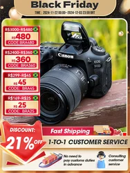 Canon EOS 90D DSLR APS-C Digital Compact Camera High Pixel Fotografica Profesional Camera With EF-S 18-55mm F4-F5.6 IS STM Lens