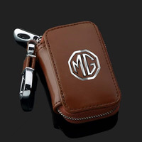 Leather Car Key Case Key Full Cover bag For Morris Garages Motors MG ZS GS MG5 6 mg3 Gundam 350 Parts TF hector HS Accessories